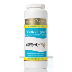 Fitness Pharma Omega 3 Fisk m. Ingefær - 180 kaps.