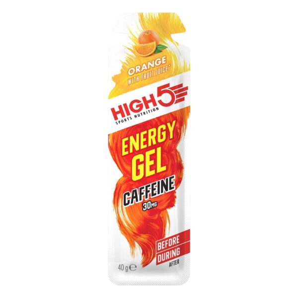 High5 Energy Gel Plus m. koffein 32 ml - Orange