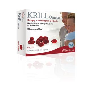 Krill Omega 3 + D-vitamin - 60 stk