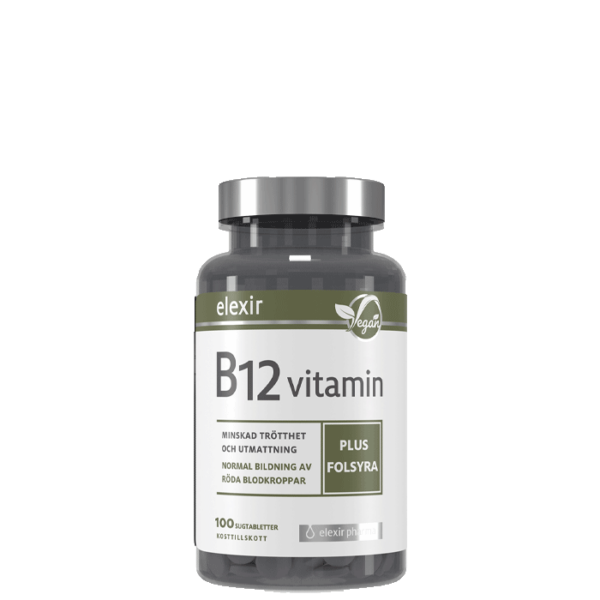 B-12 Vegan, 100 tabletter