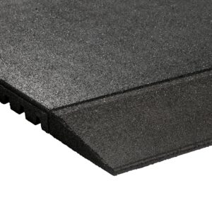 Granuflex Rampe Til Gummiflise 1000 x 200 x 43 mm Black