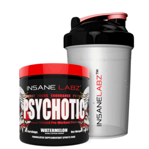 Psychotic Pre-Workout, 35 servings + Insane Labz Shaker