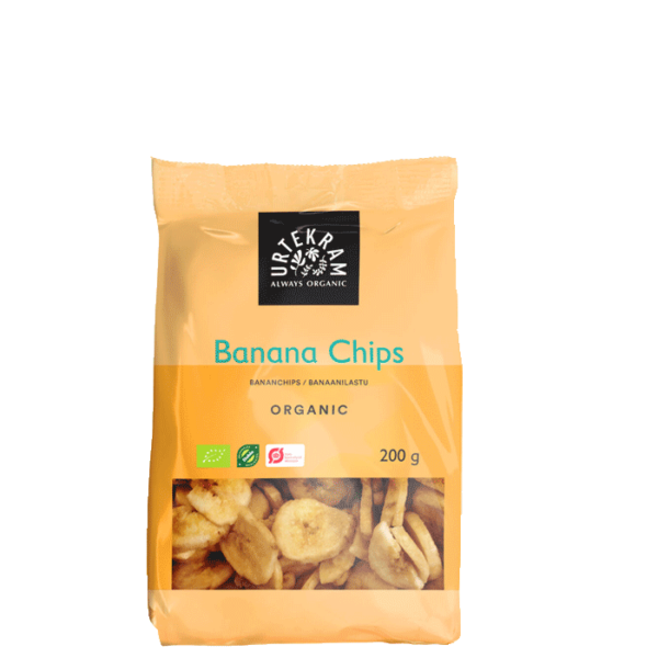 Sprøde Bananchips, øko 200 g