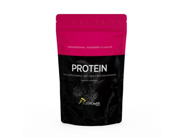 PurePower Proteinpulver - Valleproteindrik - Hindbær 400 g