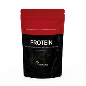 PurePower Proteinpulver - Valleproteindrik - Jordbær 400 g