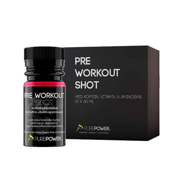 Pre-Workout shot (PWO) Røde bær 12x60 ml