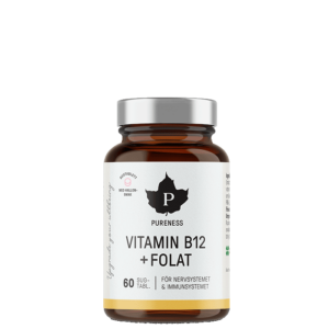 B12-vitamin + Folat, Hindbær, 60 sugetabletter