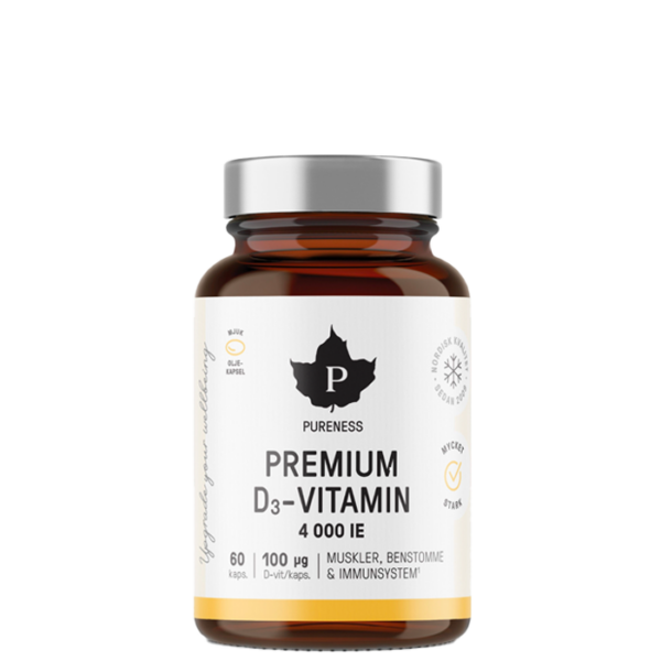 Premium D3-Vitamin 4000 IE 60 kapsler