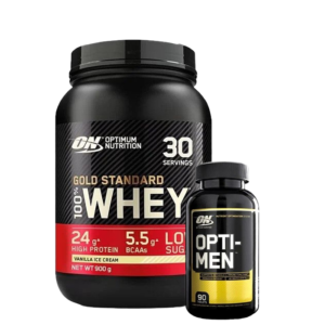 100% Whey Gold Standard Valleprotein 908 g + Opti-Men, 90 tabs