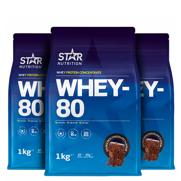 Mix&Match: 3 x Whey-80 Valleprotein 1 kg