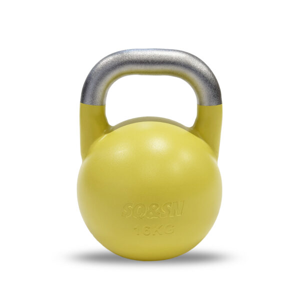 SQ&SN Competition Kettlebells V2 4-36 kg | Samme størrelse | Indstøbte kg-angivelser | Robust design til træning og konkurrence