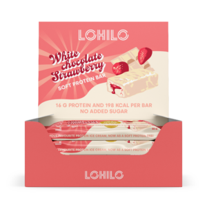 Lohilo Protein Bar - White Chocolate Strawberry (12x 55g) - Proteinbarer