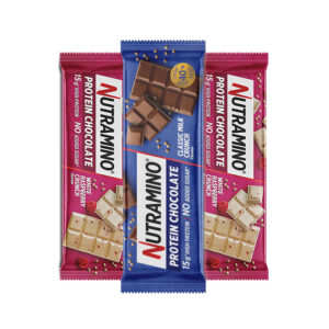 Nutramino Protein Chocolate Bar - Bland Selv (10x 50g) - Proteinbarer