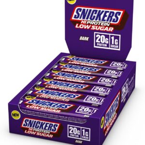 Snickers Hi Protein Bar Low Sugar - Dark Chocolate (12x 57g) - Proteinbarer