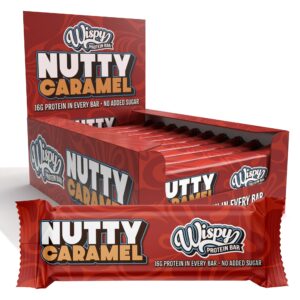 Wispy Protein Bar - Nutty Caramel (10x 55g) - Proteinbarer