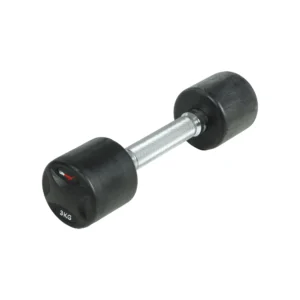 Lifemaxx fast håndvægt 3 kg - Rund håndvægt med riflet greb - Lavet i støbejern beklædt med gummi - Til crossfit og styrketræning